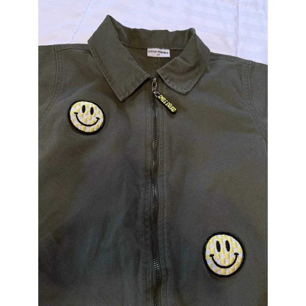 NWOT LITTLE TROUBLE SMILE SQUAD MECHANIC SUIT ZIP FRONT 5T